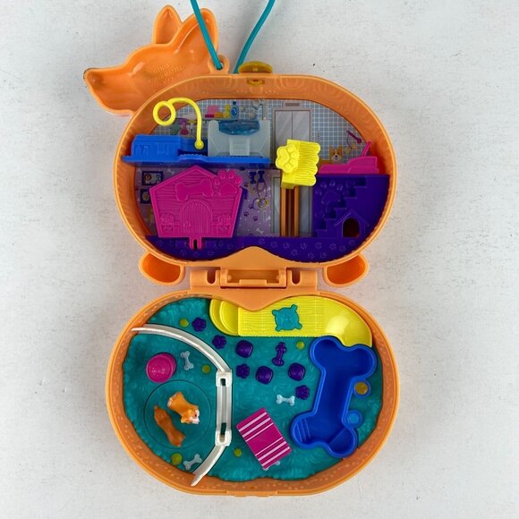 Polly Pocket Cute Corgi Puppy Dog Compact Open Close Kids Toy Pretend Play - Picture 12 of 16